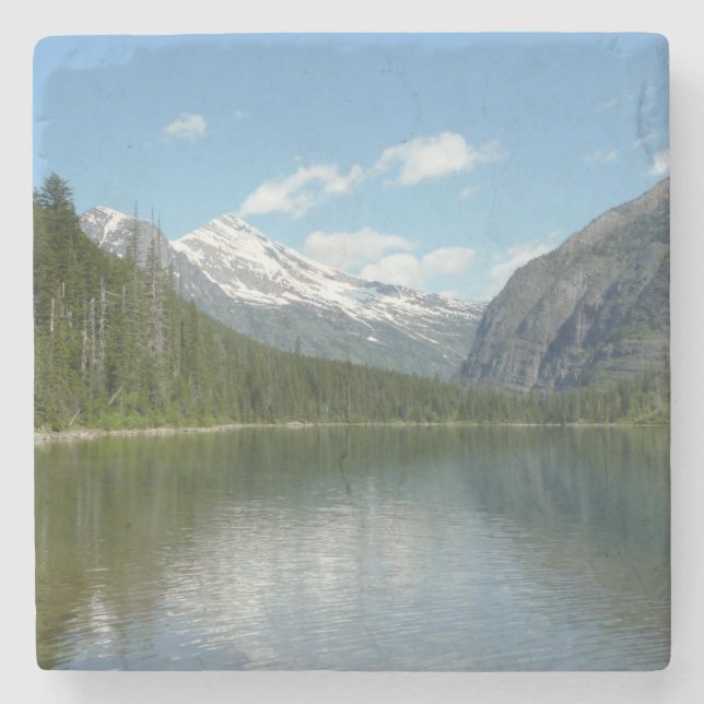 Avalanche Lake I in Glacier National Park Stone Coaster (Front)