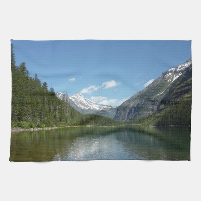 Avalanche Lake I in Glacier National Park Tea Towel (Horizontal)