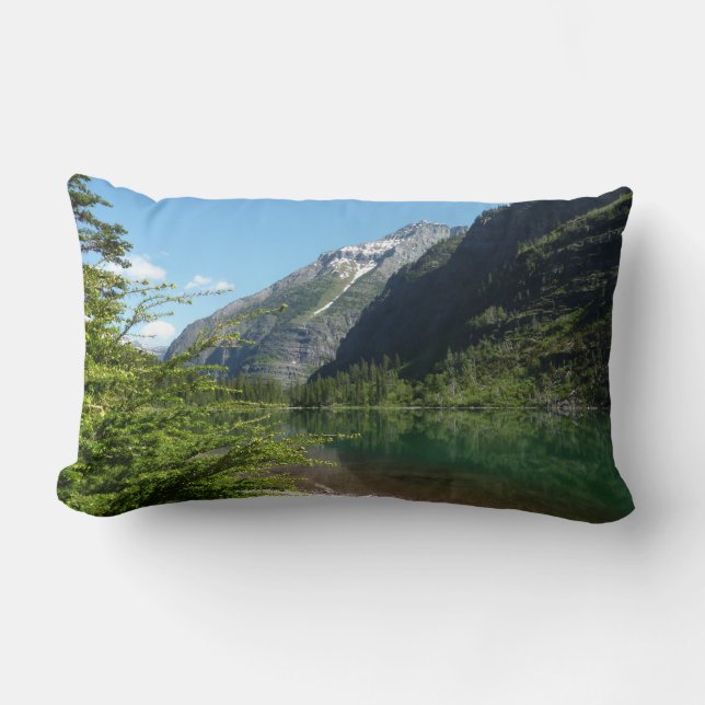 Avalanche Lake II in Glacier National Park Lumbar Cushion (Front)
