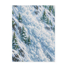 Avalanche Mountain Snow Scene