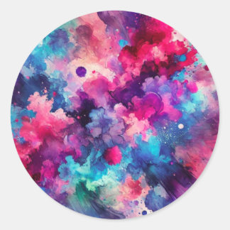 Avalanche of Colours Classic Round Sticker