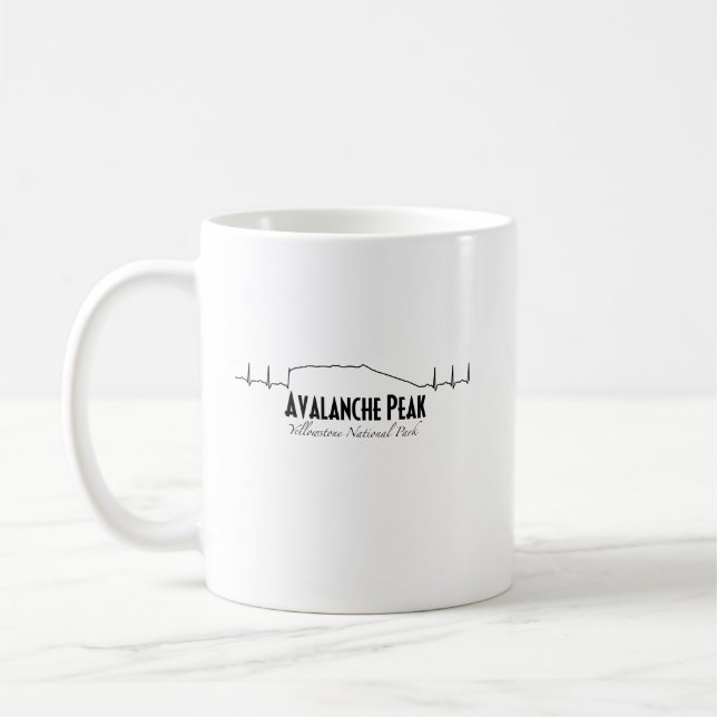 Avalanche Peak, Yellowstone Heartbeat.  Coffee Mug (Left)