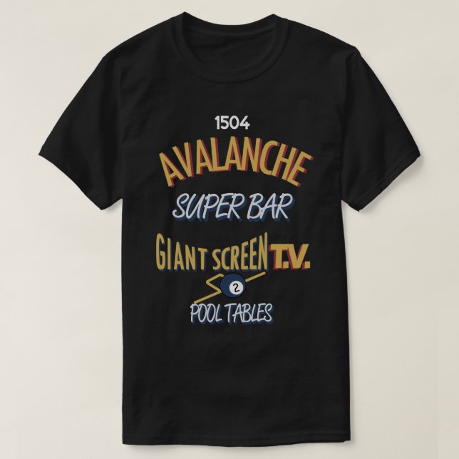 Avalanche Super Bar Marquette - Full Colour T-Shirt (Design Front)