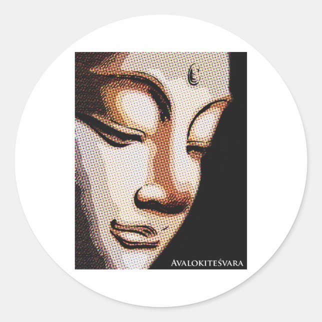 Avalokitesvara Classic Round Sticker (Front)