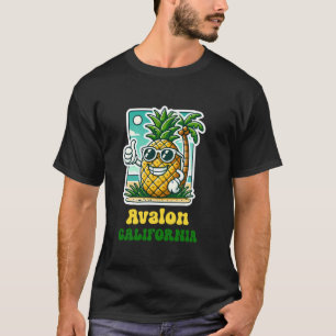 Avalon California CA Cute Beach Pineapple Thumbs U T-Shirt