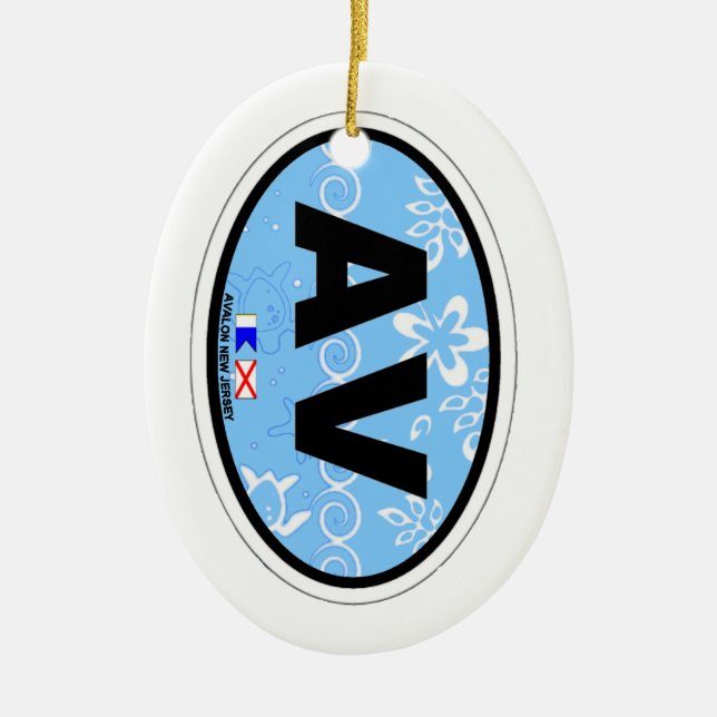 Avalon. Ceramic Tree Decoration (Front)