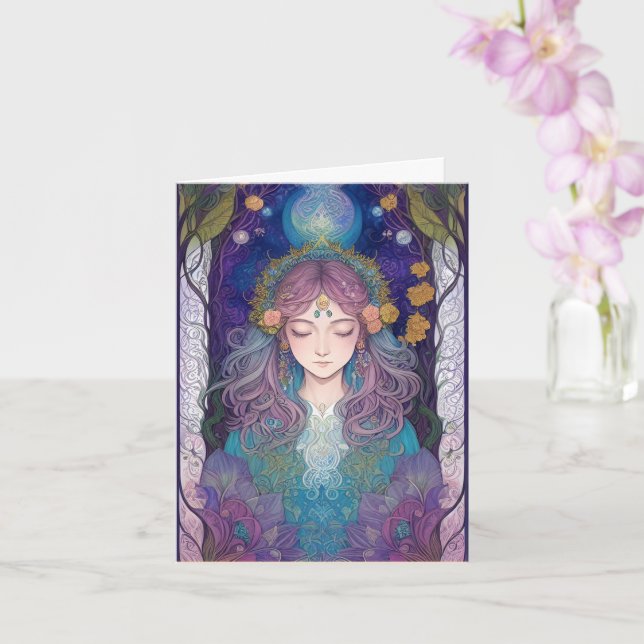 Avalon Goddess Art Card (Orchid)