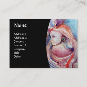 AVALON Magic and Mystery gem monogram black blue Business Card