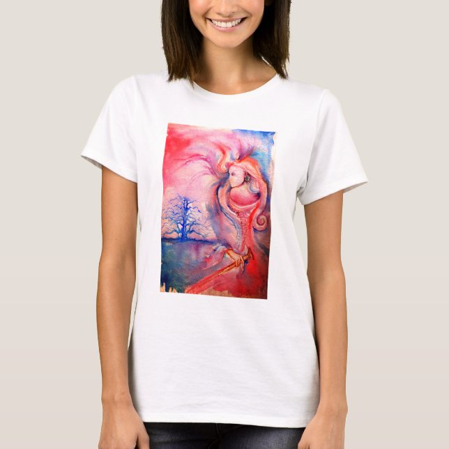 AVALON Magic And Mystery, Pink Blue Fantasy T-Shirt (Front)