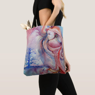 AVALON / Magic and Mystery,Pink Blue Fantasy Tote Bag