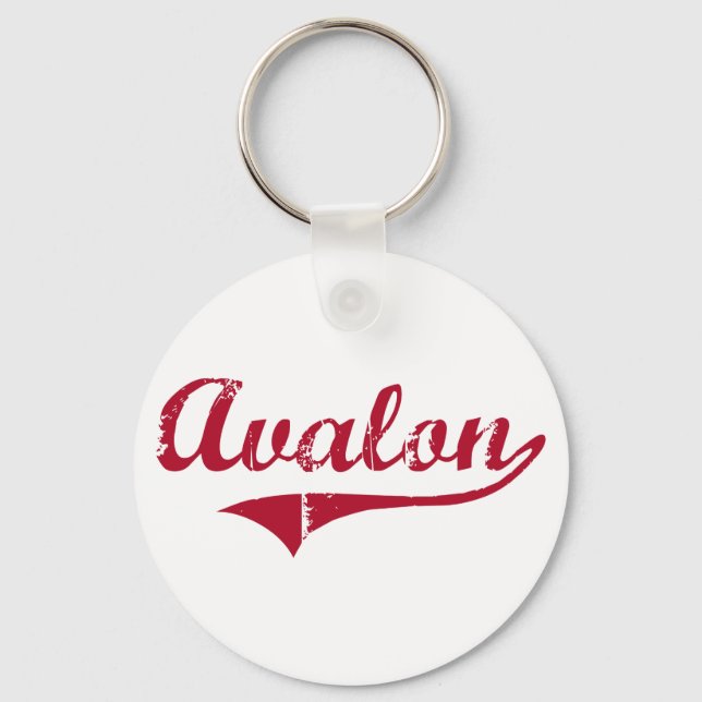 Avalon New Jersey Classic Design Key Ring (Front)