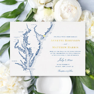 Avalon New Jersey Wedding Navy Blue and Gold