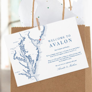 Avalon NJ Wedding Weekend Events Welcome Itinerary Thank You Card
