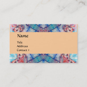 AVALON PSYCHEDELIC monogram ,pink purple blue Business Card