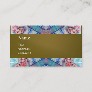AVALON PSYCHEDELIC    monogram ,pink purple yellow Business Card