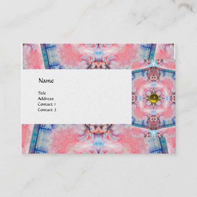 AVALON PSYCHEDELIC ,pink gem topaz platinum Business Card (Front)