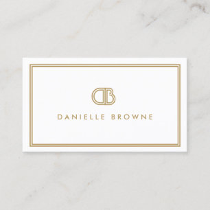 AVANT GARDE ART DECO LOGO with YOUR INITIALS Business Card