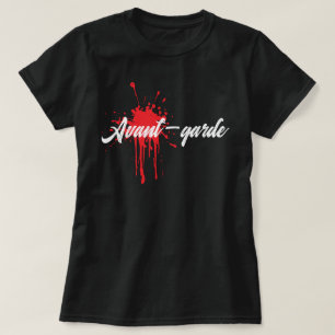Avant-garde black white red paint art statement T-Shirt