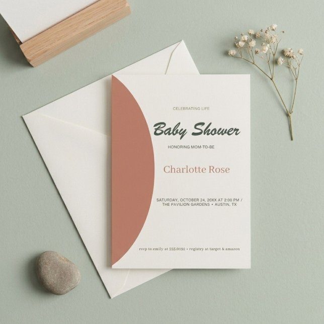 Avant-Garde Boho Baby Shower Invitation | Neutral  (Creator Uploaded)