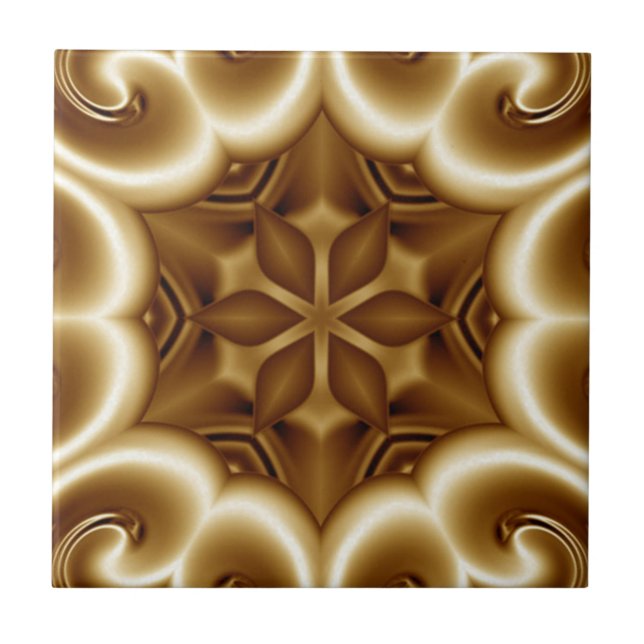 Avant-Garde ~ Gold ~ Brushed Gold 03 A ~  Ceramic Tile (Front)