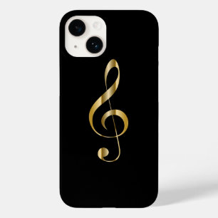 Avant Garde, Gold G clef on Black Background ~ Case-Mate iPhone 14 Case