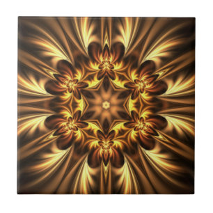  Avant-Garde ~ Gold Russet Black 052 ~  Ceramic Tile