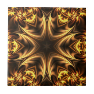  Avant-Garde ~ Gold Russet Black 053 ~  Ceramic Tile