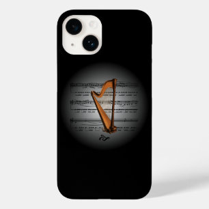 Avant Garde ~ Harp on Globe with Sheet Music   ~  Case-Mate iPhone 14 Case