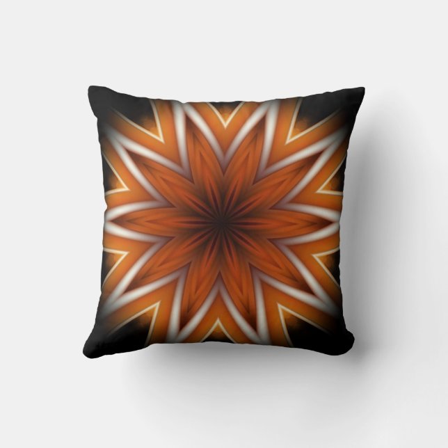  Avant-Garde ~ Starburst Russet And Black 0211 ~ Cushion (Back)