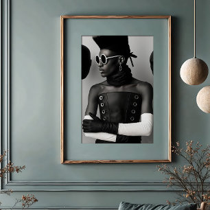 Avant-Garde Vision: Bold Monochrome Fashion Poster