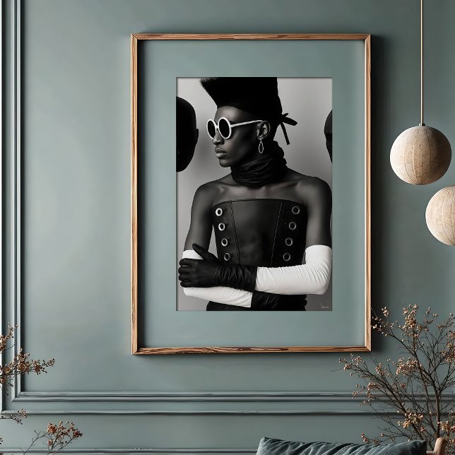 Avant-Garde Vision: Bold Monochrome Fashion Poster (Creator Uploaded)