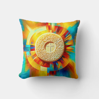 Avantgarde Communion Host Expressionist Effect Cushion