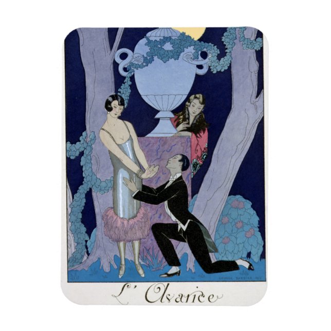 Avarice, 1924 (pochoir print) magnet (Vertical)