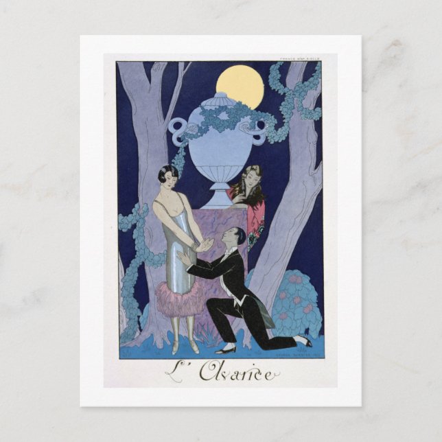 Avarice, 1924 (pochoir print) postcard (Front)