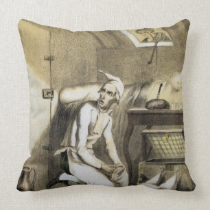Avarice in the Kitchen, from a series of prints de Cushion