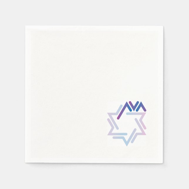 Ava's Bat Mitzvah Cocktail Napkin (Front)