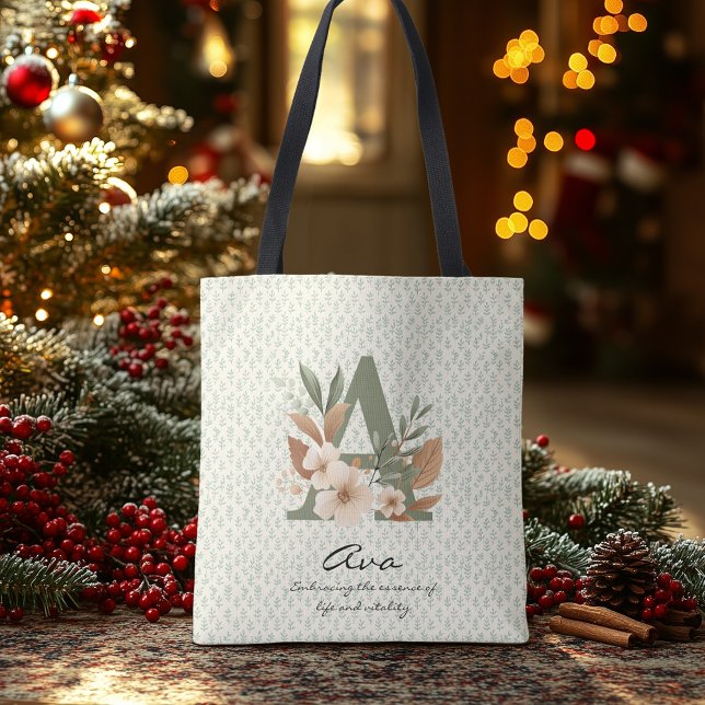 Ava's Vitality Bloom - Boho Floral Monogram Crossbody Bag (Creator Uploaded)