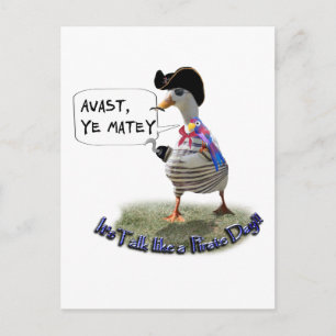 AVAST, MATEY! It be Pirate speak day Postcard