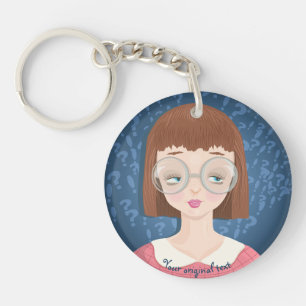 Avatar geek girl  key ring