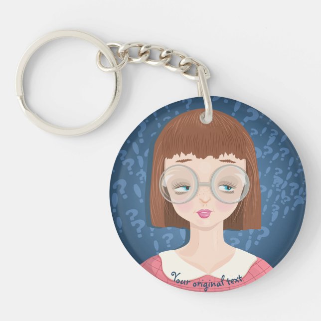 Avatar geek girl  key ring (Front)