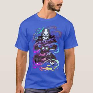 Avatarhe Last Airbender Aang Elements Rainbow Foil T-Shirt