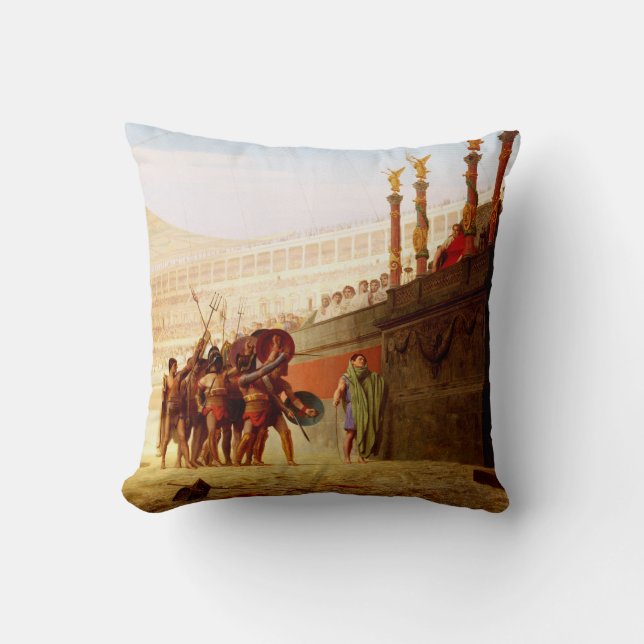 Ave Caesar by Jean-Leon Gerome Cushion (Front)