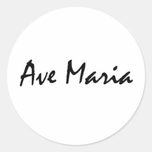 Ave Maria Classic Round Sticker