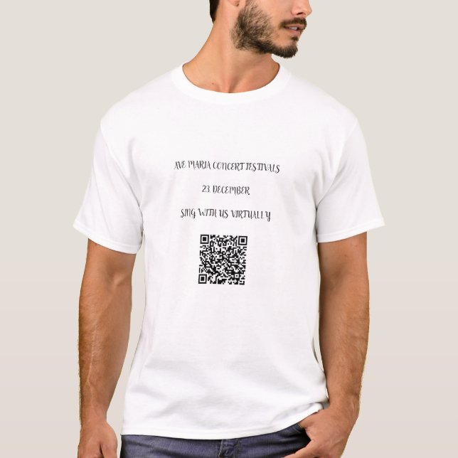AVE MARIA CONCERT T-SHIRT WITH QR CODE (Front)