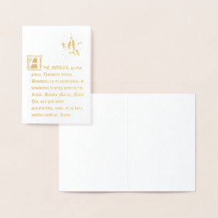 AVE MARIA IN LATIN OUR LADY OF GRACE FOIL CARD