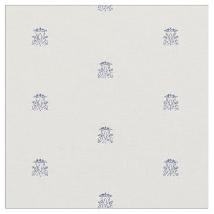 Ave Maria Monogram pattern fabric