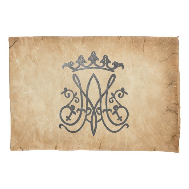 Ave Maria Monogram Pillowcase (Front)