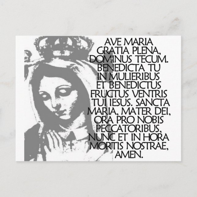 Ave Maria Postcard (Front)