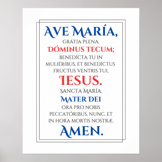 Ave Maria Print (Front)