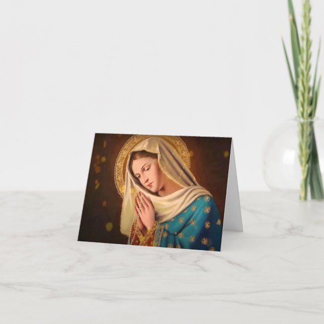 Ave Maria ... Virgin Mary Note Card (Front)